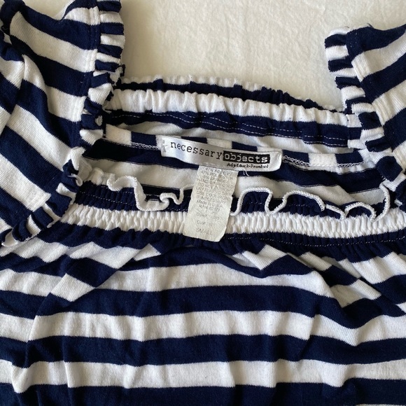 Necessary Objects Navy & White Striped Top - Picture 3 of 7